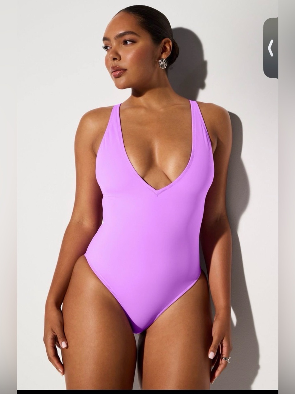 YITTY Lavender V-Neck One-Piece Swimsuit